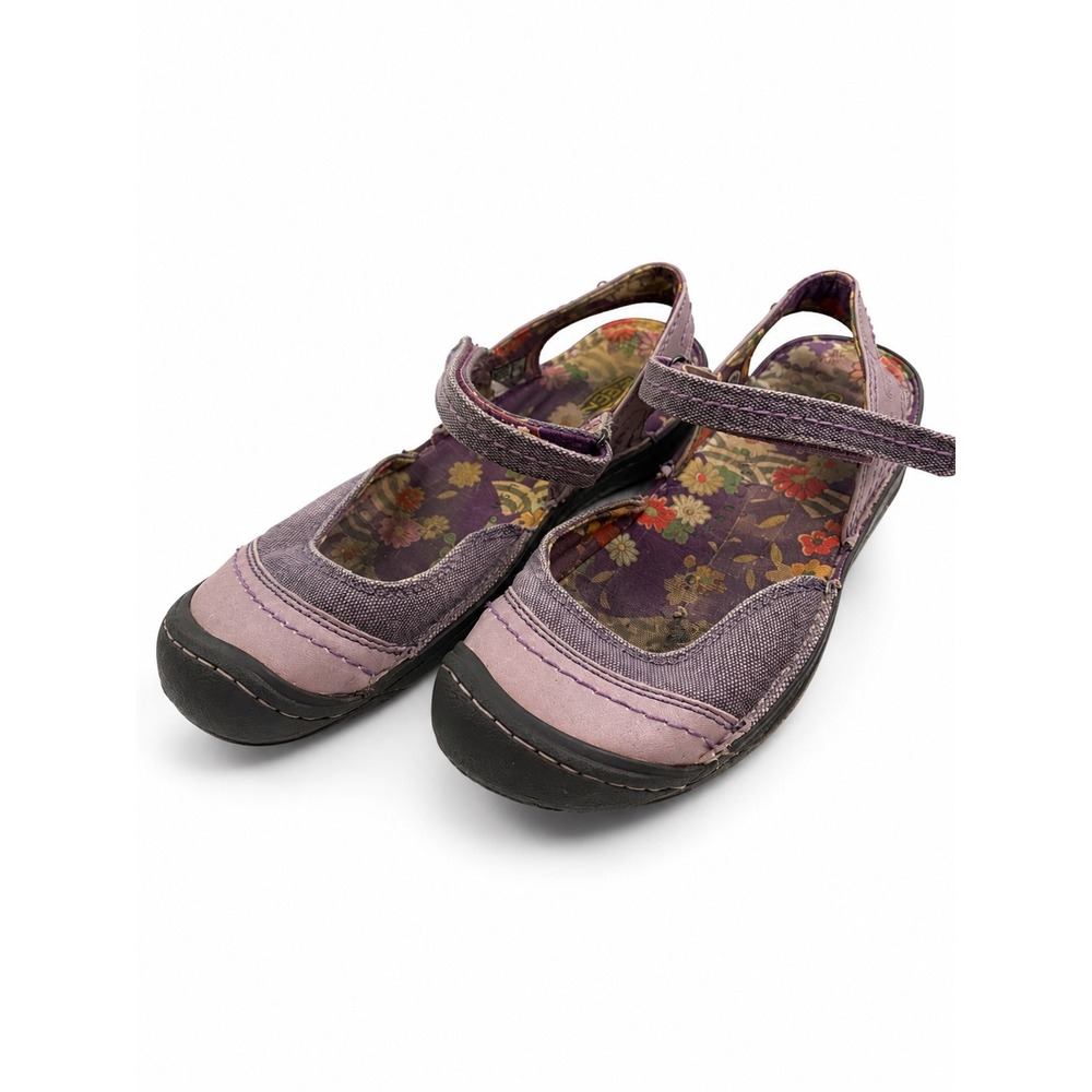 KEEN Vintage Y2K Canvas Mary Jane Purple Floral Flats Women's Size 7